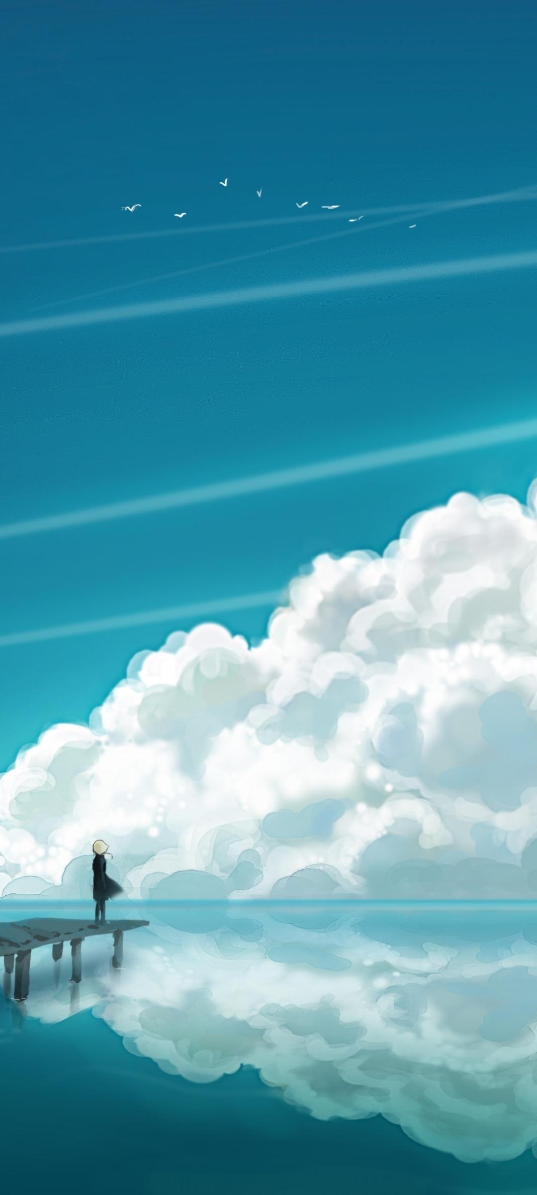 Anime Sky Mobile Hd Wallpaper 4k For Pc