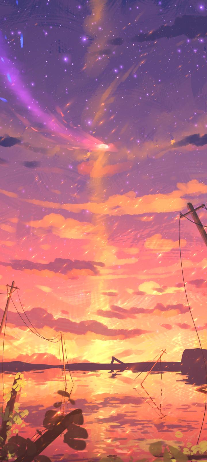 Anime Sky Mobile Hd Wallpaper